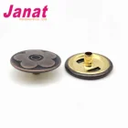 anti copper color snap button with flower logo embossed made by brass