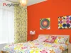 Solid Color Removable Paint Vinyl Self-adhesive Wallpaper(Orange)