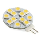 12ボルトg4 ledウォームホワイト12 smd 5050 ledライトホームカー、rvマリンボートledライト