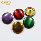 Colored brushed custom metal decorative snap button cover
