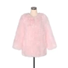 New arrival Turkey feather multicoloured round collar Coat