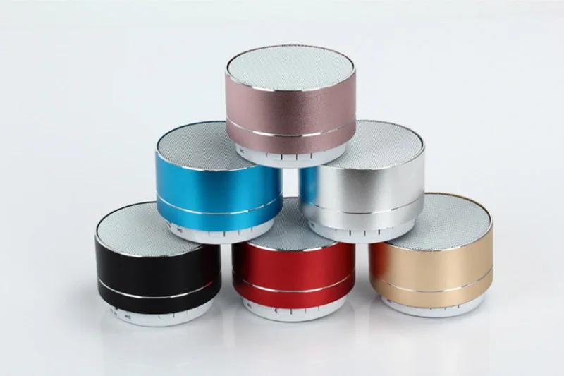 Wireless speaker metal mini portable subwoof sound with Mic TF card FM radio AUX MP3 music play loudspeaker - ANKUX.COM