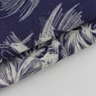 Yuhong 100% Polyester Low Twist Elastic Slub Linen Fabric with Floral Printing for Dress/Shirts/Garments