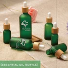 30ml 50ml frosted green glass hair oil empty bottles dropper packaging