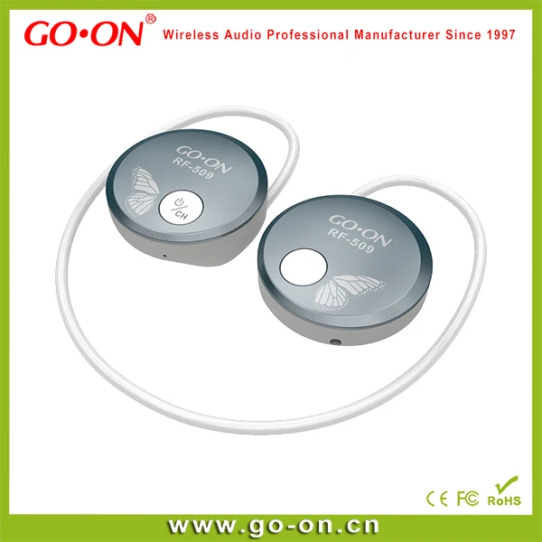 UHF/FM sport style silent disco headphone with 3 or 4 channels - ANKUX.COM