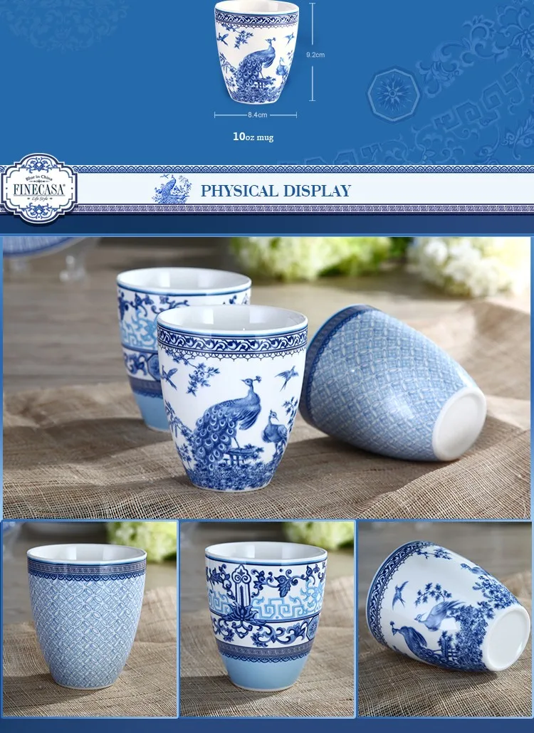 11oz Elegant Fine New Bone China Japanese Ceramic Tea Cup No Handle