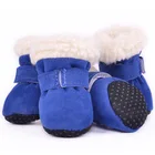 4Pcs Per Set Cute Sneakers Winter Warm Dog Waterproof Shoes