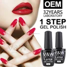 Alcohol removable uv led nail polish 1 step gel more than 1000 colors fast cured