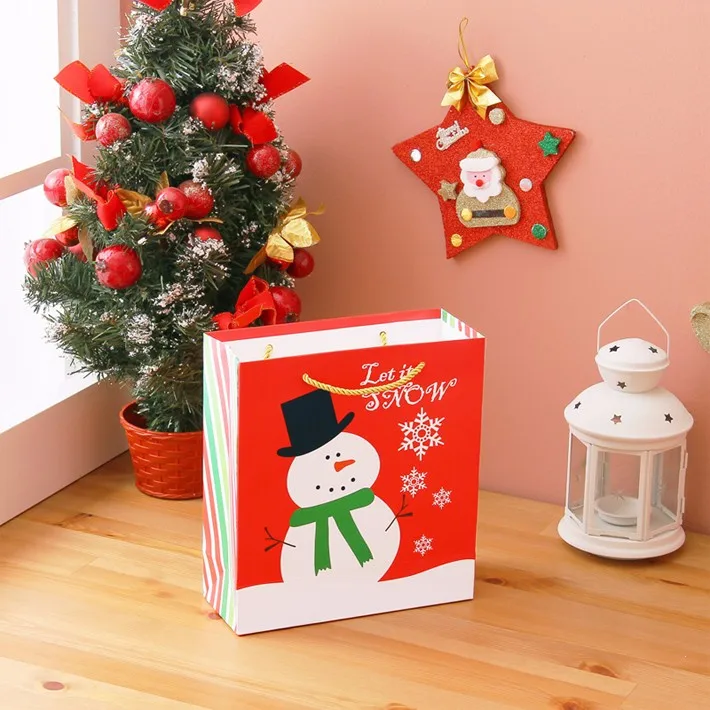 2017 new arrival premium paper decorative gift bag for christmas