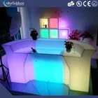 Led Bar Led Plastic Bar Colorful Waterproof Plastic Nightclub Furniture Led Corner Bar Counter Sets