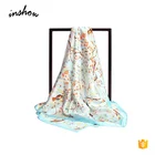 100% Hangzhou Printing Silk Scarf Square 90X90
