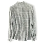 Formal long sleeve button up CDC silk office work blouses shirt for elegant women ladie's official wear