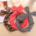 Lovely Dot Rabbit Bunny Ear Metal Wire Headband Hair Bow Head Band