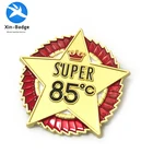 Factory direct custom fashion hard enamel lapel pins of golden plating enamel pins badge for Children's study