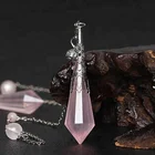 Wholesale Hot sale Natural Rose Quartz Crystal Divination Pendulum