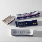 Garment Private Brand Clothing Tag Damask Polyester Soft Custom Woven Shirt Label