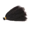 100% Unprocessed raw afro kinky curly 4C i tip hair extensions wholesale