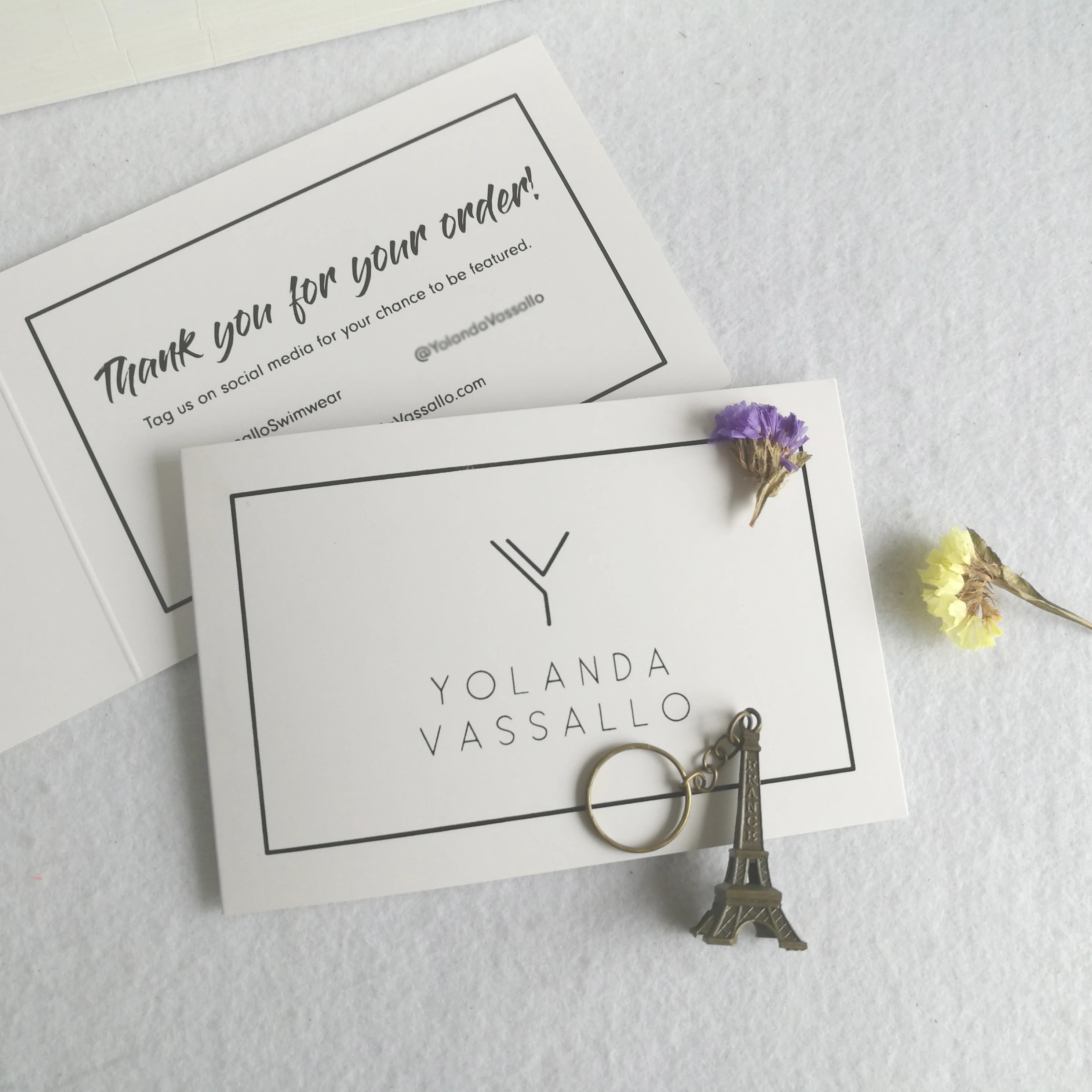 custom design luxury coated paper spot uv folding thank you card
