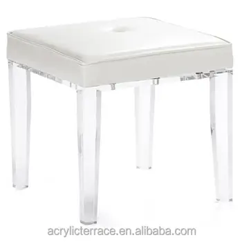 Modern Clear Acrylic Vanity Stool With A Cushion Buy Modern Clear Acrylic Vanity Stool With A Cushion Wholesale Perspex Acrylic Vanity Stool Transparent Lucite Acrylic Vanity Bench Product On Alibaba Com