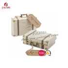 Custom printed paper small cardboard suitcase with handle
