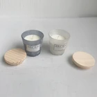 Wholesale Candles Custom Scented soy wax custom logo label transparent glass candle