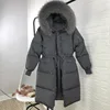 Canada Eco-Friendly Wholesale Heavy Oversized Long Fashion Thick Winter Coat Women Duck Down Jacket Artificial Real Fur Parka