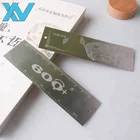 Office Stationery customized brass etching crafts metal rule bookmark