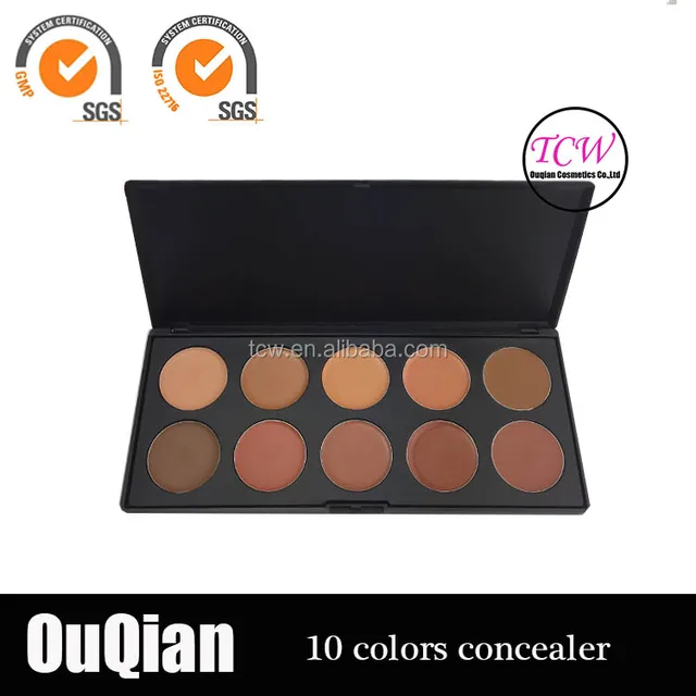 10 color concealer palette for dark tone skin for your own brand