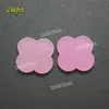Wholesale Dyed Pink Four Leaf Clover 20x20mm Natural China Jade