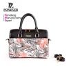 M5861 2018 Trendy floral leaf print ladies fashion handbag with detachable long strap
