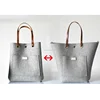 multipurpose shoulder bag style polyester women felt tote bag with leather handle and front pocket handbag