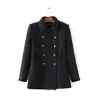 2016 latest design winter fashion blazer double-breasted embroider classical loose women wool jacket coat