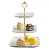 Mass Stock 3 tier wedding tea party serving platter ceramic dessert cake stand