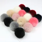 Fluffy Faux Fake Mink Fur Pom Poms Ball shoe clips