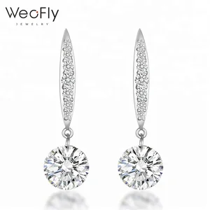 sell cheap zircon stud earring big crystal stone drop wedding