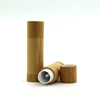 eco friendly natural bamboo lip stick tube 5g wooden and plastic lip balm container