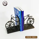 Vintage creative bike style cast iron metal craft bookends decoration piece for sale