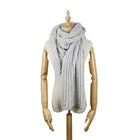 soft touch feeling Advertising winter warm plain knitted scarf