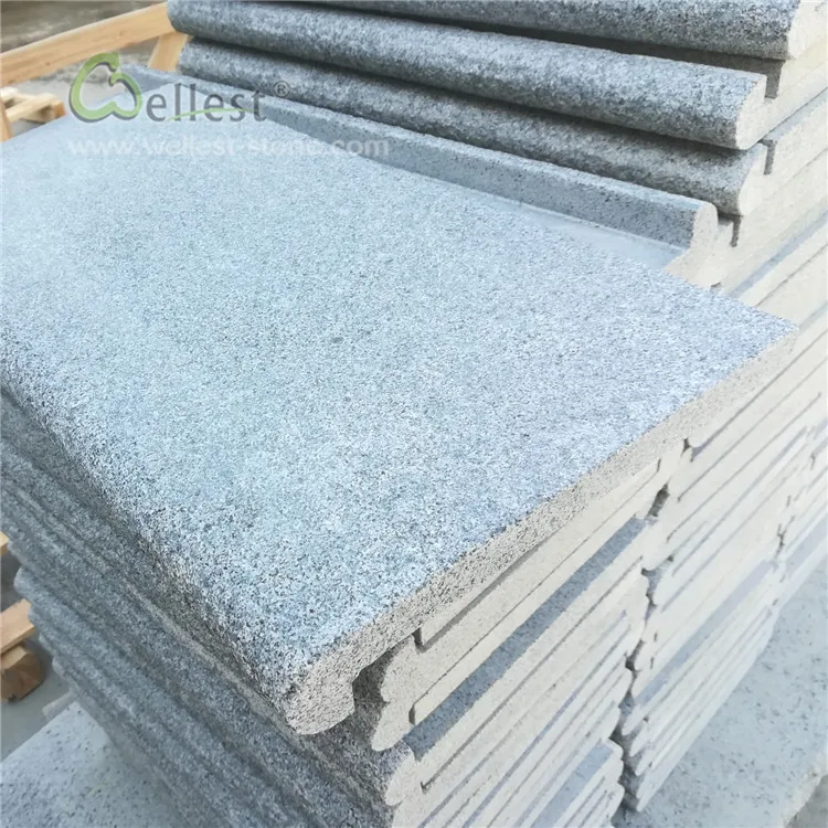 Bullnose Edge Flamed G654 Grey Granite Coping Tile Buy Anti Slip Pool