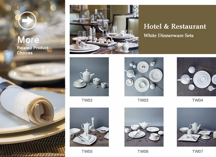 Customized Stocked Elegant Coffee Cup, White Hotel Restaurant Porcelain Coffee Set