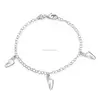 Cute Jewelry 925 Sterling Silver Childrens Dainty Tiny Footprints Charm Bracelet For Baby Kids