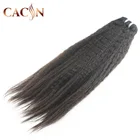 cacin stock kinky straight virgin cuticle aligned hair Kinky Curl Style and Human Hair Material glueless silk
