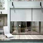 Lowes sun shine shade remote control zip track system motorized outdoor roller blind for patio balcony