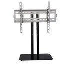 Universal Table Top Glass Base LCD TV Stand with TV Mount