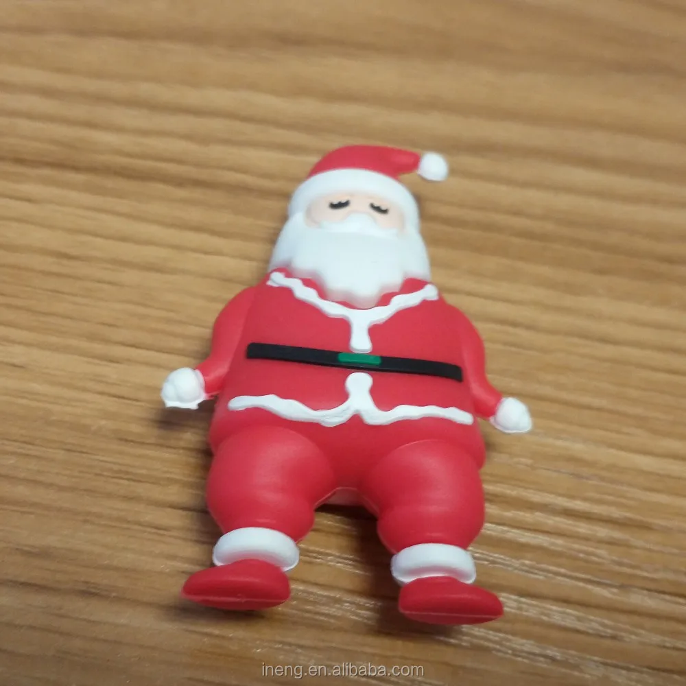 promotional gifts santa claus shape pvc usb flash drive in