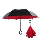 Manual Open C handle Straight Inside Out Umbrella for Car