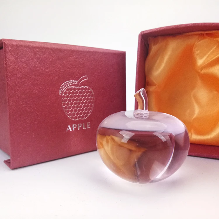 beautiful wedding return gift clear crystal apple