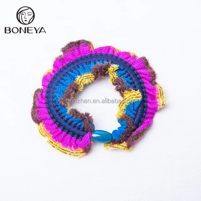 customized size sponge hair bun donut hair accessories in opp bag for women bun