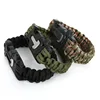 Outdoor Travel Camping Thin Blue Line Black Braided Weave Plastic Buckle Patriot Paracord Survival Bracelet from poery