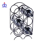 Customized Wholesale Modern Decorative Stackable Iron Metal Wine Rack